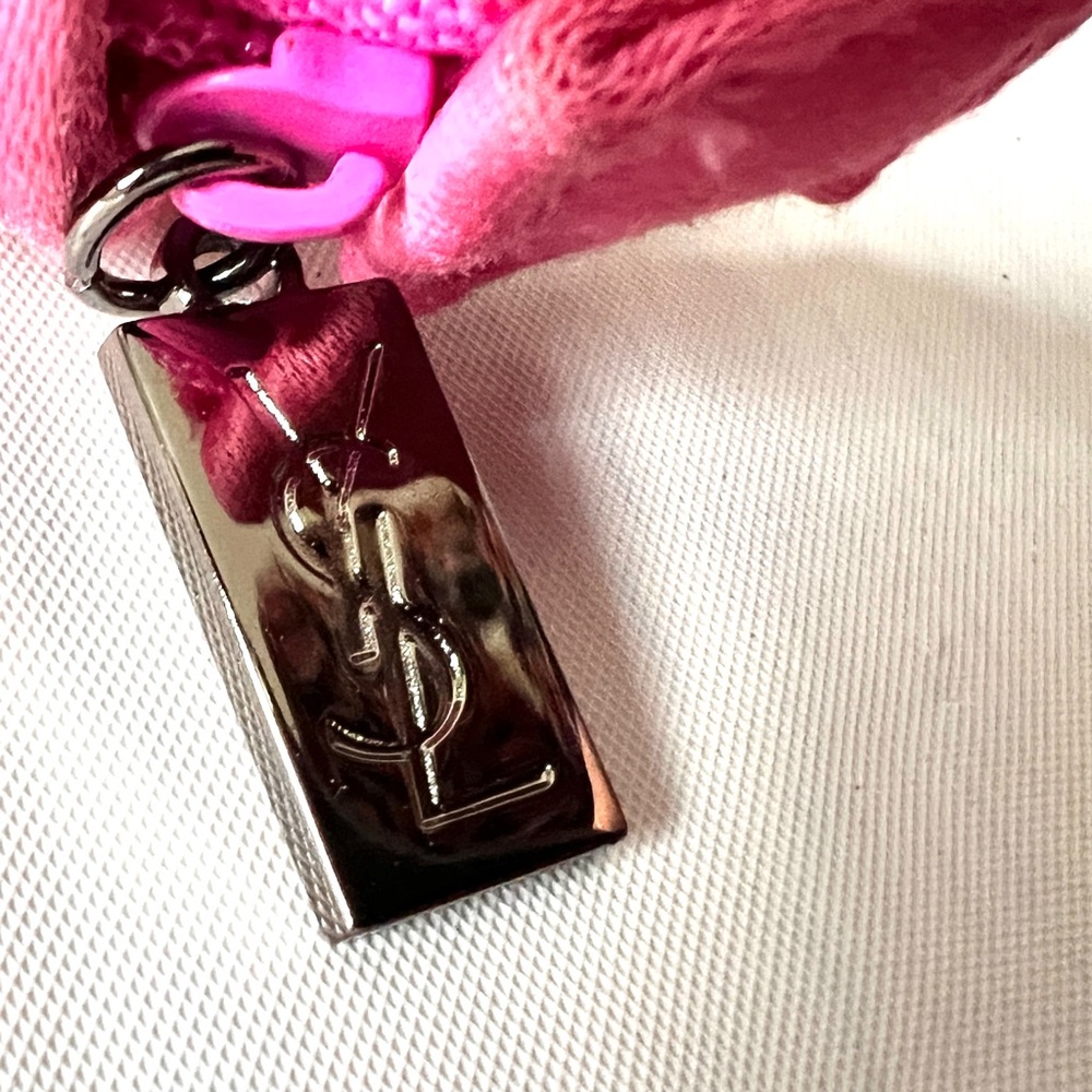 Yves Saint Laurent Novelty Clutch Bag Pink mirror pouch with zipper charm - Picture 4 of 14